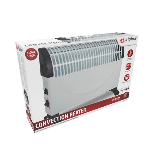 Convector ALPINA blanco CON 3 NIVELES DE CALOR, 650 / 850 / 1500 W.  [1]
