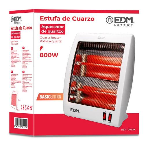  ESTUFA DE CUARZO EDM 400 / 800 W MODELO PLANO ANTI - VUELCO [1]