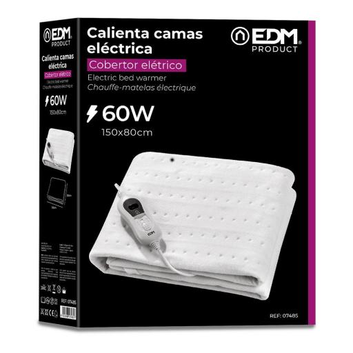 CALIENTACAMAS ELECTRICO 60W 150x80cm EDM  [1]