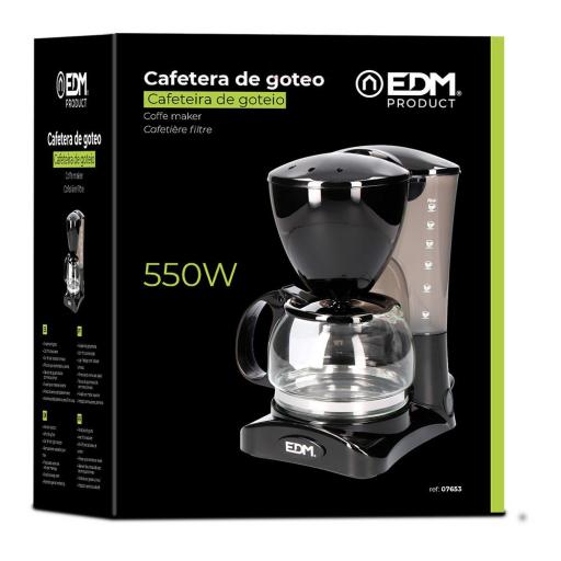 CAFETERA DE GOTEO 6 TAZAS 550W 16,5x12,5x24cm EDM [1]