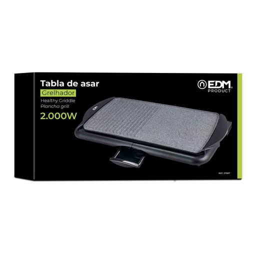 TABLA DE ASAR EFECTO PIEDRA 2000W 61,5x31x8cm EDM [1]