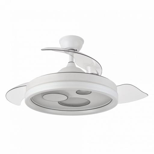Ventilador Dc Turia 72w 6120lm Blanco 3 Asp.desplegables 32/47x50/110d. 3 Colores C/remoto+temporizador+memoria