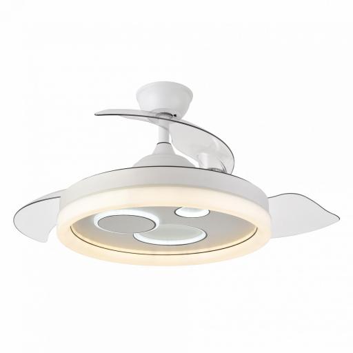 Ventilador Dc Turia 72w 6120lm Blanco 3 Asp.desplegables 32/47x50/110d. 3 Colores C/remoto+temporizador+memoria [2]