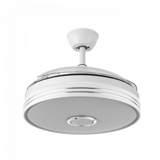 Ventilador Dc Matanuska 72w 6120lm Blanco Bluethooth 32/47x55/108d.3 Aspas Desp.6 Vel.3 Color.   [1]