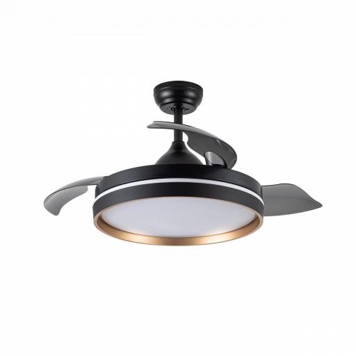 VENTILADOR DC NALON 72W NEGRO/ORO 3ASPAS 109D 7200 L 6VEL 3000K,4500K,6000K