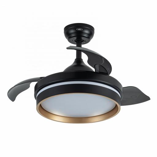 VENTILADOR DC NALON 48W NEGRO/ORO 3ASPAS 91D 4800L M 6VEL 3000K,4500K,6000K..