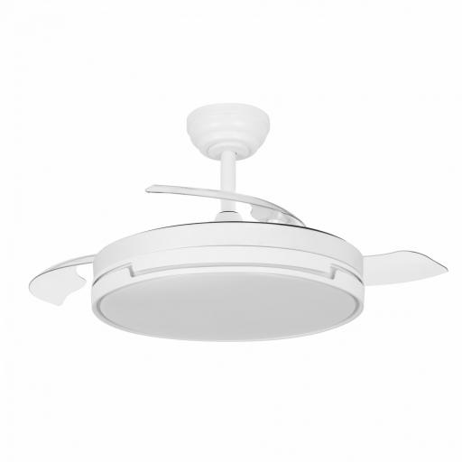 Ventilador Dc Papiro Mini 59w Blanco 3aspas desp. 91d 6980lm 3000k,4000k,6000k Remoto+ Memoria+ Temporizador [1]