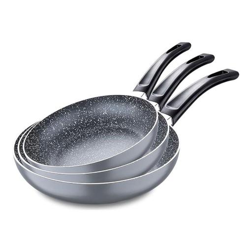SAN IGNACIO SET 3 SARTENES ALUMINIO PRENSADO APTO PARA INDUCCIÓN NAVY BLACK Ø16 / Ø20 / Ø24 cm [0]