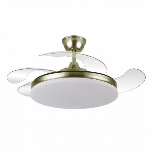 Ventilador Dc Tridente 59w Cuero 4aspas Desp 107d 6980lm Reg.intensidad Remoto+temporizador+memoria 3000-4000-6000k [0]