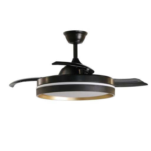 VENTILADOR DC MANDARIN NEGRO/ORO 72W 3ASPAS 108D R EG.INTENSIDAD 7200LM...