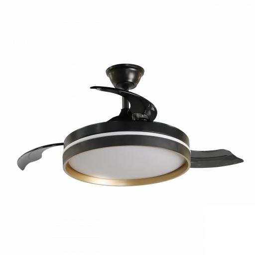 VENTILADOR DC MANDARIN NEGRO/ORO 72W 3ASPAS 108D R EG.INTENSIDAD 7200LM... [1]