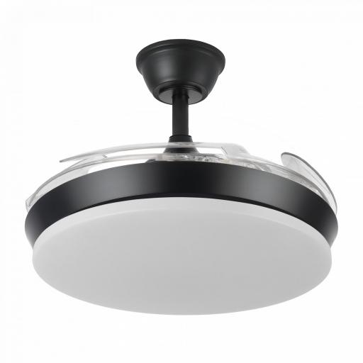 	Ventilador Dc Tridente Mini 59w Negro 4aspas Desp.91d 6980lm Reg.intensidad Remoto+temporizador+memoria 3000-4000-6000k [1]