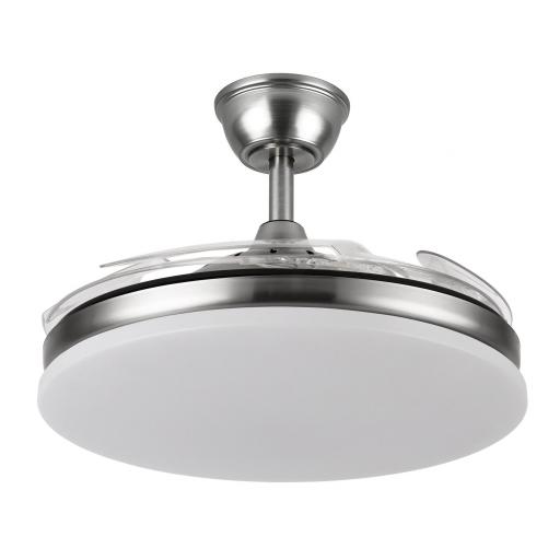 	Ventilador Dc Tridente 59w Niquel 4aspas Desp.107d 6980lm Reg.intensidad Remoto+temporizador+memoria 3000-4000-6000k [1]