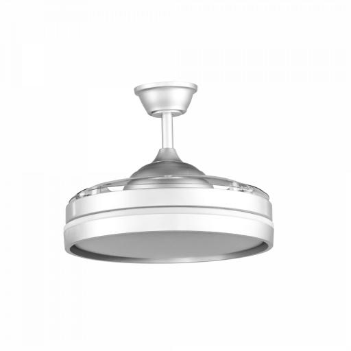 Ventilador Dc Mandarin Plata 72w 3aspas 108d Reg.intensidad 7200lm 3000-4000-6500k Remoto+memoria+temporizador [3]