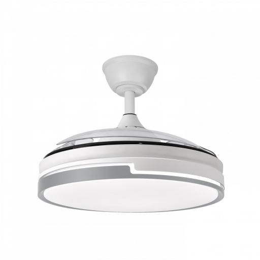 Ventilador Dc Papiro 59w Blan/gris 3asp.107d 6980l 3000-4000-6000k Remot+mem+tempo [2]
