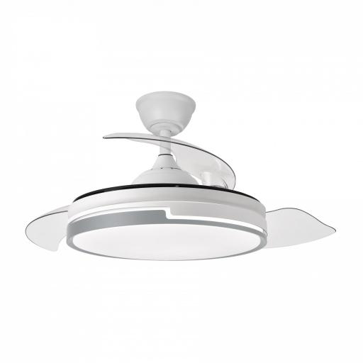 Ventilador Dc Papiro 59w Blan/gris 3asp.107d 6980l 3000-4000-6000k Remot+mem+tempo [3]
