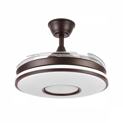 Ventilador Dc Dani 59w 6980lm Marron 4 Aspas desp.107d 3000-4000-6000k Remoto, Reg.intensidad, Memoria Y Temporizador [1]