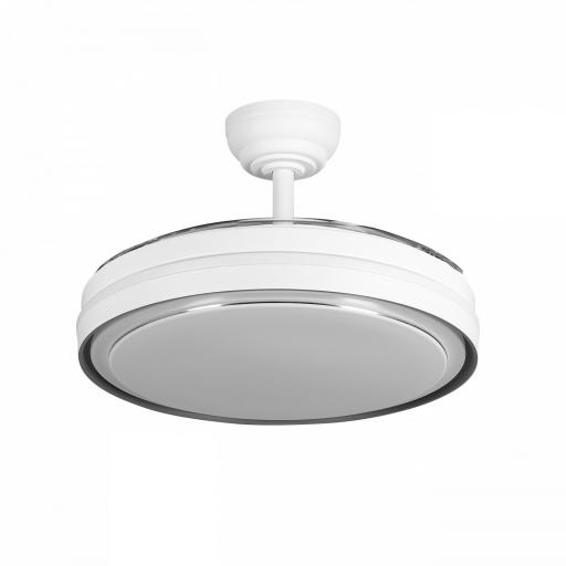 Ventilador Dc Siux 60w Blanco 3asp.107d 6980lm 36x48/107cm 3col.remoto+memoria+temporizador+reg.intensidad