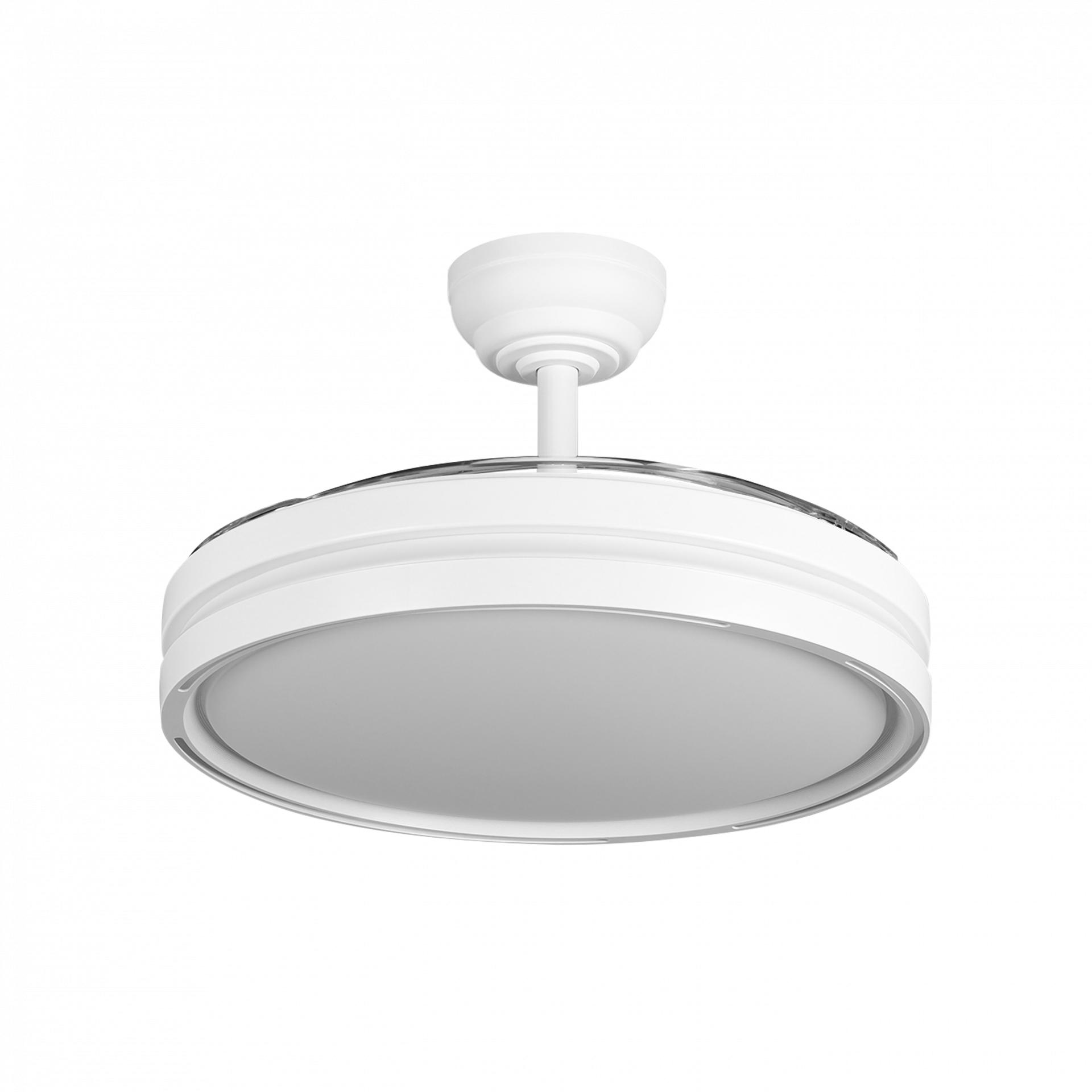 Ventilador Dc Capitan 60w Blanco 3asp.107d 6980lm 36x48/107cm 3col.remoto+memoria+temporizador+reg.intensidad