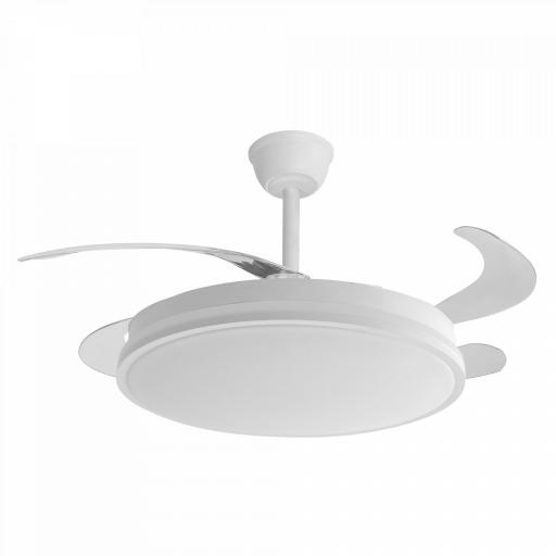 Ventilador Dc Guerrero 59w Blanco 4asp 107d 6980lm 3000-4000-6000k Remoto,reg.intensidad,temporizador,memoria [1]