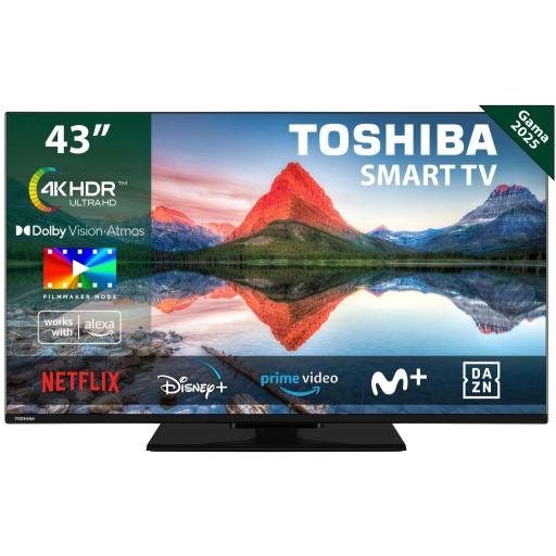 TV Toshiba  43" 4K UHD DLED Smart TV Negro - Televisor