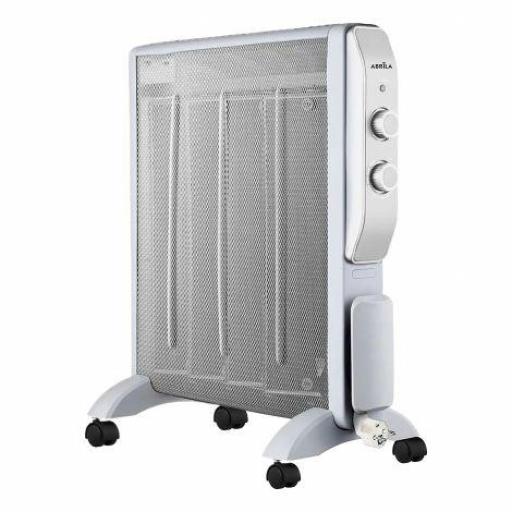 Radiador De Mica Abrigo 2000w 4elementos Blanco/plata 2potencias Antivuelco,luz Ind.termostato Reg.61,5x56x26,5 Cm [1]