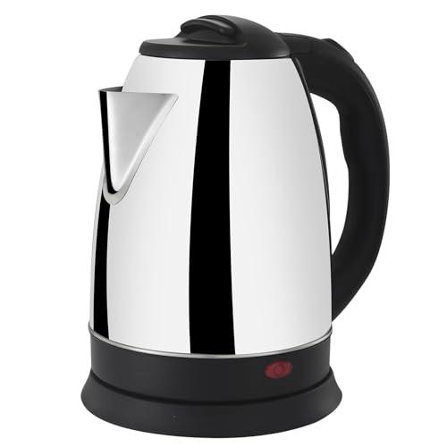 Hervidor de Agua Eléctrico KEIM HOUSE1500W, Capacidad 1.8L, Acero Inoxidable, LED Indicador Encendido, Apagado Automático, Termostato, Tapa Hermética con Pulsador, Base de 360°, Filtro Incorporado: Hervidor de agua eléctrico con 1500W de potencia y capac