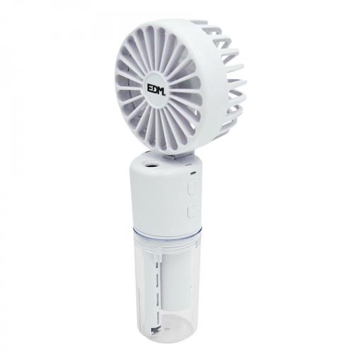 EDM VENTILADOR NEBULIZADOR RECARGABLE, 4 VELOCIDADES. 6,2 x 16,4 cm. COLORES SURTIDOS [2]