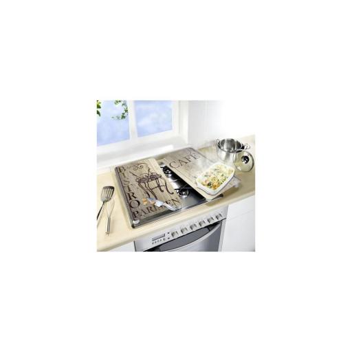 Wenko Cubiertas universales de vidrio Bistro de 2 piezas, multicolor [3]