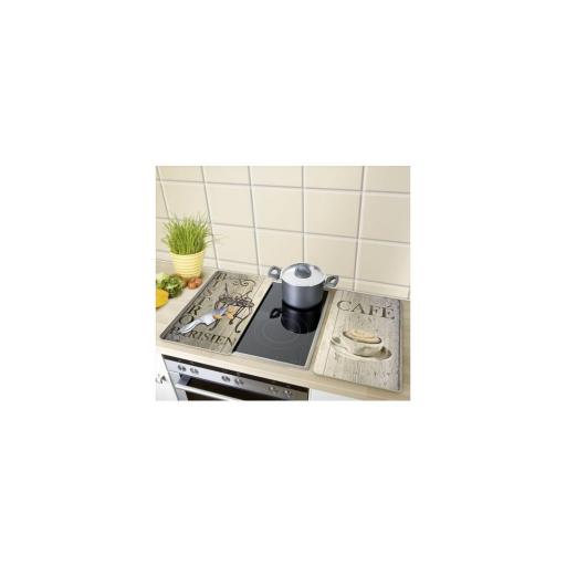 Wenko Cubiertas universales de vidrio Bistro de 2 piezas, multicolor [2]