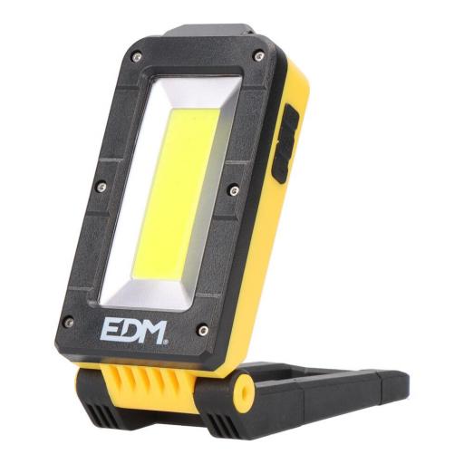 LINTERNA DE TRABAJO LED RECARGABLE CON BASE BASCULANTE