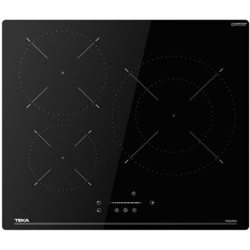 Placa de inducción TEKA  con 3 zonas de cocción zona grande de 28cm 7400 W