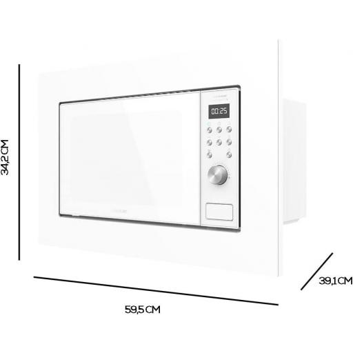 Microondas encastrable Digital Cecotec Integrable, Capacidad 20 L, Grill 900 W, 9 Funciones preconfiguradas, Quick Start [Clase de eficiencia energética A+]