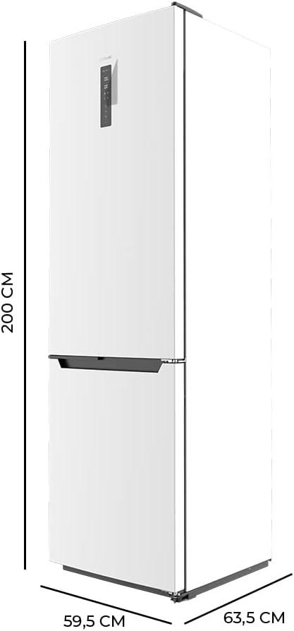 Frigorífico Combi blanco Cecotec 200x60 Total No frost, 2 Cajones [Clase de  eficiencia energética D]: 579,00 €