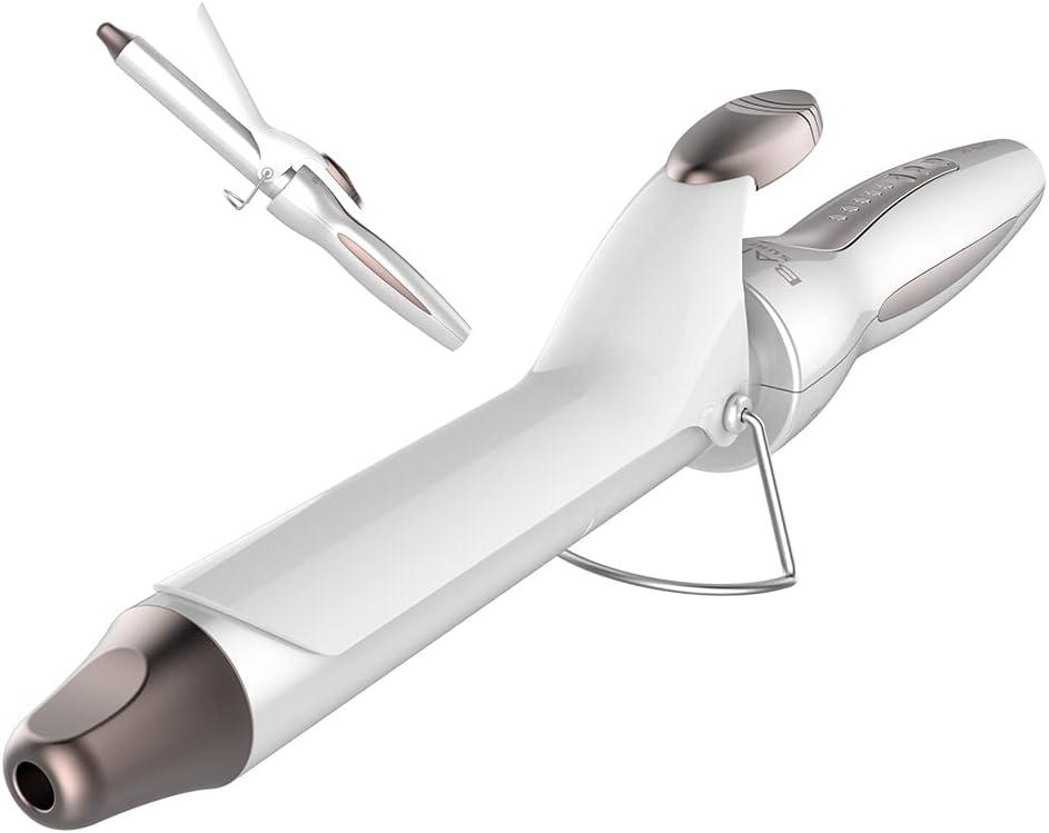 Rizador de PeloCecotec Bamba 32 W, Turmalina con Revestimiento de Queratina y Aceite de Argán, Temperatura Ajustable 120 ºC a 200ºC, Cable...