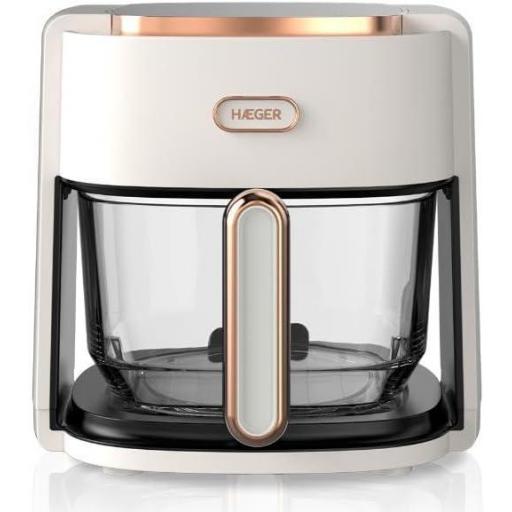 Freidora Digital sin Aceite HAEGER Air Glass - 4,5 L, 8 Programas, Cuba de cristal, 1200W [0]