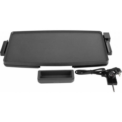  Plancha Cocina JATA Plancha Asar XXL (60 x 35 cm) 2400 W. Resistencia Patentada. Antiadherente. Bandeja Recogesalsas. Fácil Limpieza. Temperatura Ajustable [2]