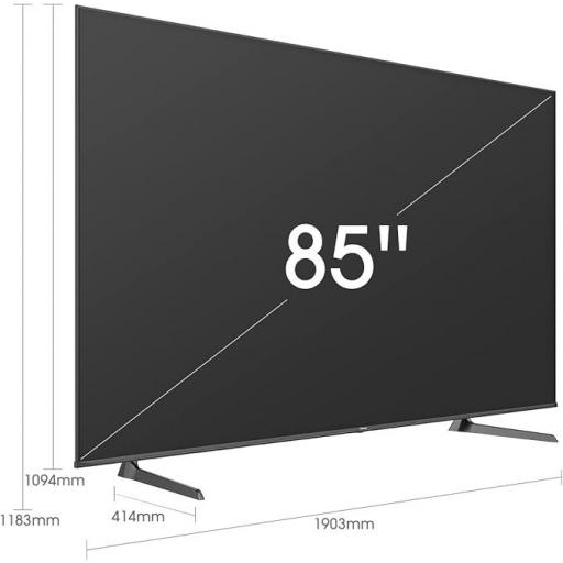 TV LED 85- Hisense  UHD 4K, HDR10+, Quantum Dot Color, Dolby Vision™, Modo Game, Negro [1]