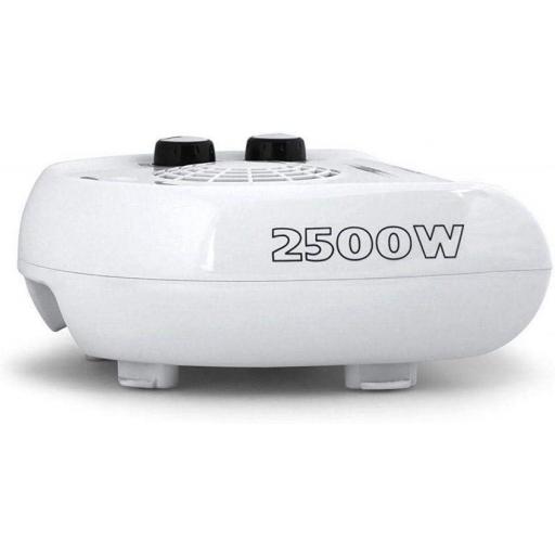   Calefactor Orbegozo termostato regulable, 2 niveles de potencia, función ventilador aire frío, calor instantáneo, indicador luminoso, asa de transporte, 2500 W, blanco [3]