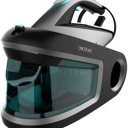  Centro de Planchado Horizontal Cecotec 3200 W,8bares de presión,Vapor continuo 150g/min, Golpe de Vapor 420g/min, Suela Turbo Slide, Auto Off, Cyclo Clean, Filtro Antical, Black