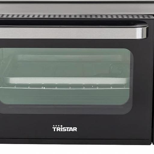 Tristar  Horno compacto, capacidad 10 L, bandeja, rejilla y mango incluidos, temporizador de 60 minutos, temperatura ajustable hasta 230 grados, 800 W