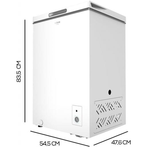 Congelador Horizontal Cecotec Bolero  - Clase F, 99 Litros, 74x55x48cm, Blanco sistema dual