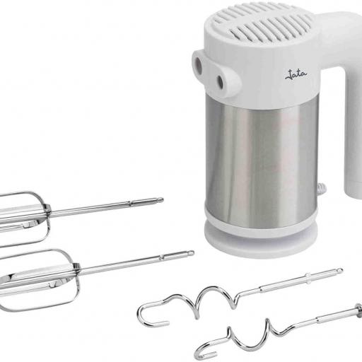  Batidora de Varillas jata Batidora Amasadora Repostería. 400 W. 5 Velocidades y Turbo. 4 Varillas: 2 Amasadoras y 2 Batidoras/Mezcladoras. Varillas Extraíbles. Fácil Limpieza