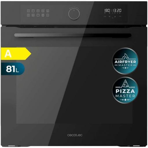  Horno integrable Airfryer Glass Grey de 81L de capacidad, 11 funciones con Airfryer Master, Pizza Master, Steam Asisst, Steam EasyClean, 3D cooking, Clase A.