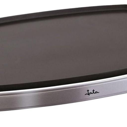 Jata  Plancha de Asar Superficie 44,5 x 30 cm Apta para el Lavavajillas con Bandeja Colectora de Salsas 2200 W  [1]