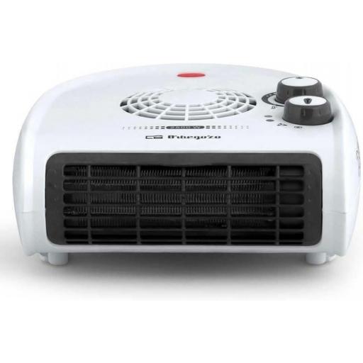 - Calefactor Orbegozo  termostato regulable, 2 niveles de potencia, función ventilador aire frío, calor instantáneo, indicador luminoso, asa de transporte, 2500 W, Blanco [3]