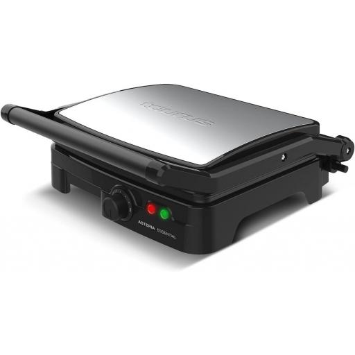 Grill taurus 2200W, gran superficie de 28x22cm, placa superior auto ajustable, apertura 180ºC, piloto indicador de calentamiento, revestimiento anti adherente