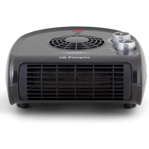 Orbegozo  Calefactor, termostato regulable, 2 niveles de potencia, función ventilador aire frío, calor instantáneo, indicador luminoso, asa de transporte, 2500 W, negro [Clase de eficiencia energética A+] [1]