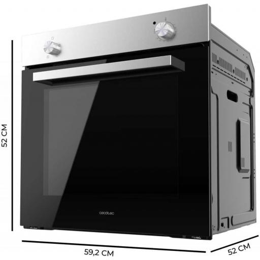  Horno Integrable Cecotec  2800 W, 77 L de capacidad, 4 Funciones, Steam Assist, Steam EasyClean, Cooling Fan, Triple Glass, Clase Energética A, Luz interior [Clase de eficiencia energética A] [1]