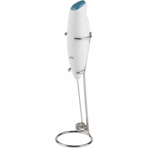 Espumador Leche Electrico de Mano Jata Batidor Leche Espuma con Soporte. Ideal para Capuchino, Matcha, Batidos de Proteínas, Chocolate. Funciona con Pilas [1]